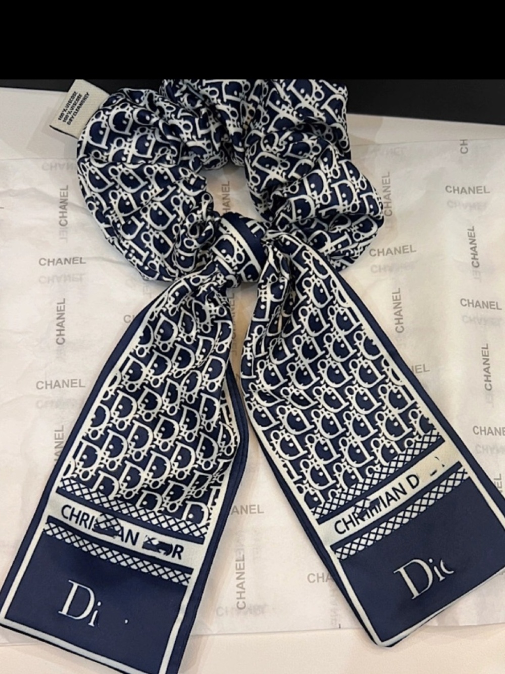 Blue Fashion CD Scrunchie NEW (1)